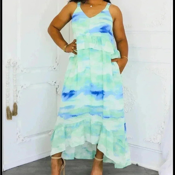 33. Ruffle High Low Maxi Dress - Picture 7 of 10